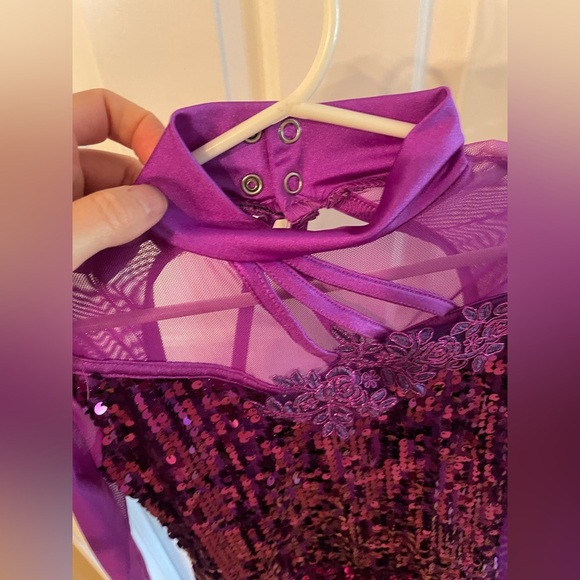 Weissman Purple and Cream Sequin Outfit size MC see picture for measurements - Picture 3 of 9